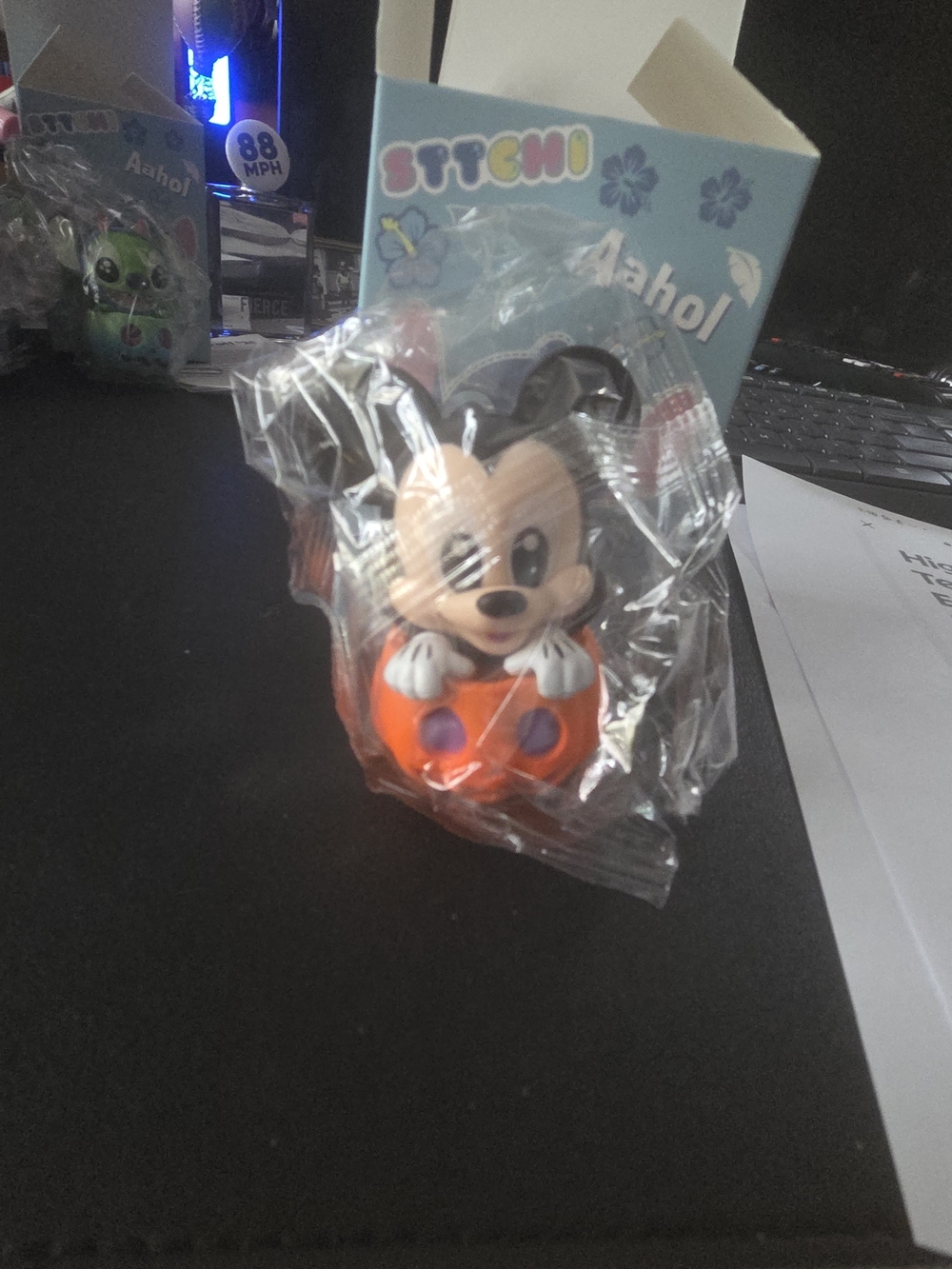 Stitchi Aahol Halloween Mickey Pumpkin Figurine - Orange and Black